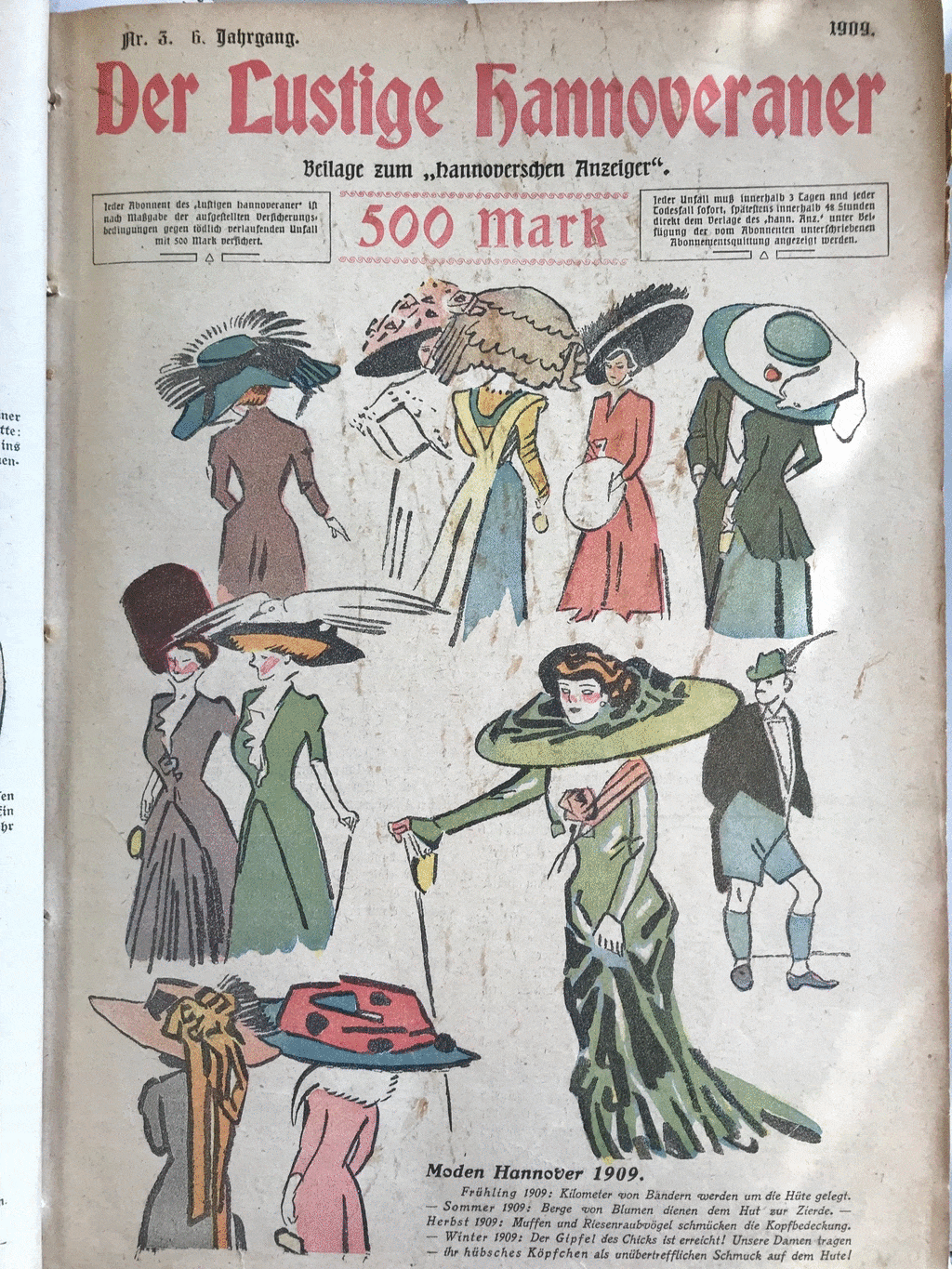 Gif: Der Lustige Hannoveraner. Historische Zeitungsbeilagen.
